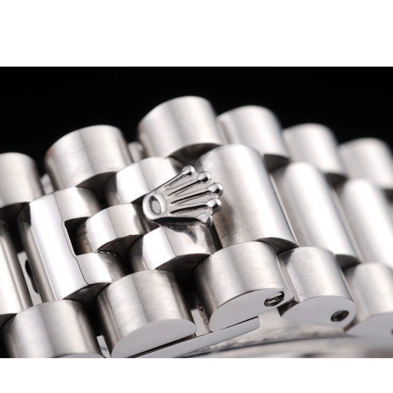 Good Copy Rolex Watches White Stainless Dial Rolex Polished Steel Day-Date 0801